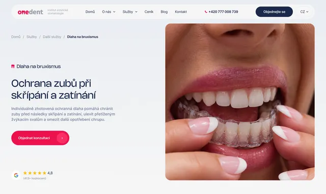 “Bruxism splint” service page