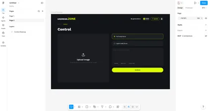 Form states in Figma: fields, a button and an error message